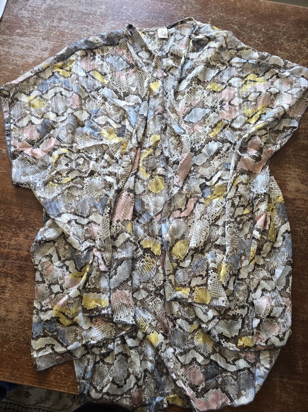 I JOAH Snake-Print Cardigan